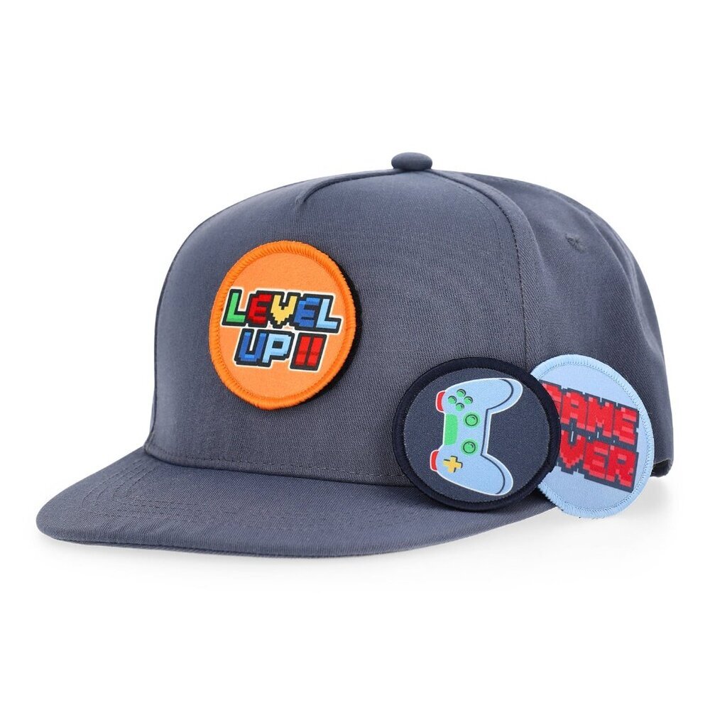 Wonder Nation Boys Gamer Snapback Hat Level Up Patch Flat Brim Cap NWT - Picture 3 of 3